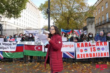Londonda “Erməni təcavüzünə son” şüarı ilə aksiya keçirilib - VİDEO