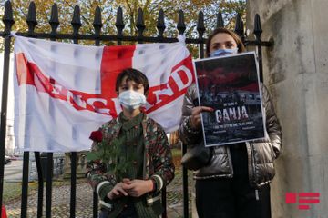 Londonda “Erməni təcavüzünə son” şüarı ilə aksiya keçirilib - VİDEO