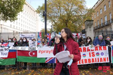Londonda “Erməni təcavüzünə son” şüarı ilə aksiya keçirilib - VİDEO