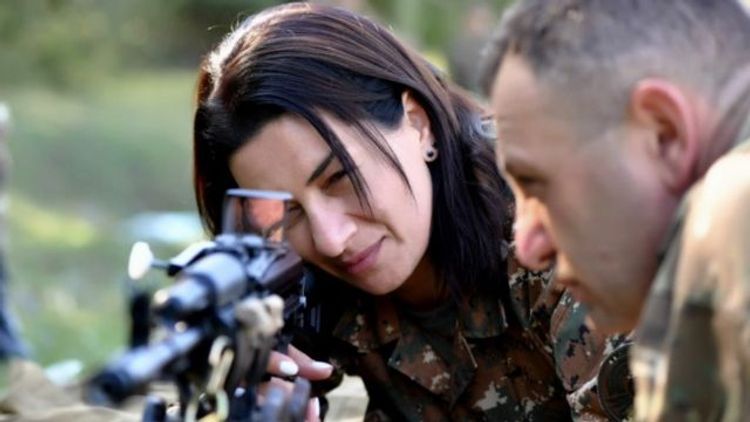 Article entitled “Hakobyan prepares Armenian women for attack on Azerbaijani civilians” published on Italian media 