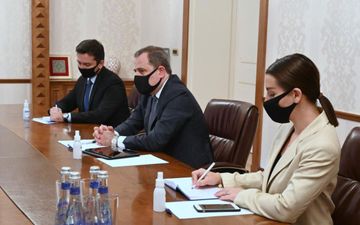 Ceyhun Bayramovla BMT-nin Azərbaycan Respublikasında rezident əlaqələndiricisi Qulam İsakzai arasında görüş keçirilib - FOTO
