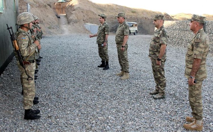 Hikmat Hajiyev and Kerim Veliyev visit military units stationed in the frontline zone 