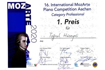 Azərbaycanlı pianoçu Almaniyada Pianoçuların XIV Motsart Beynəlxalq Müsabiqəsinin qalibi olub 