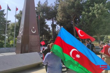 Bakıda Türkiyəyə dəstək aksiyası keçirilib - FOTO