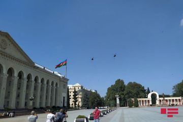 Над Гянджой проводятся показательные полеты военных самолетов Азербайджана и Турции – ОБНОВЛЕНО  - ФОТО