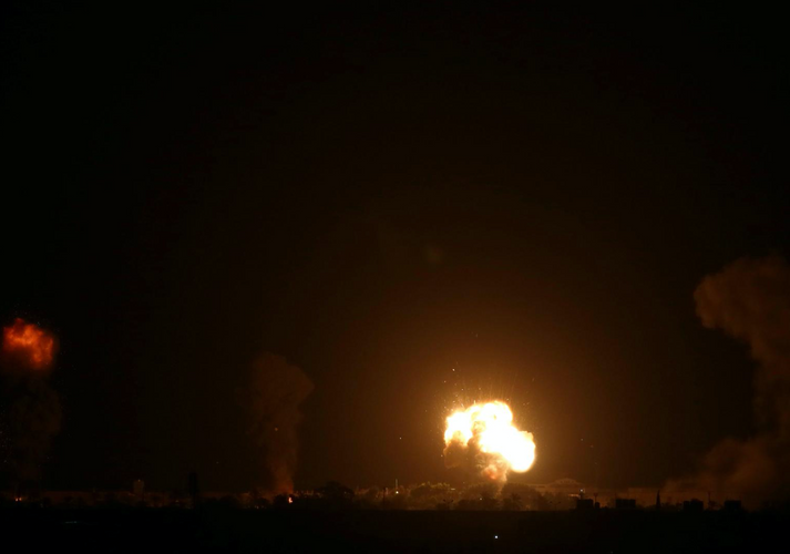 Israeli aircraft strike in Gaza, witnesses say, sirens in southern Israel