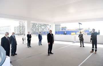 Prezident İlham Əliyev “Abşeron” yatağının dəniz əməliyyatlarının təməlqoyma mərasimində iştirak edib - YENİLƏNİB-1
