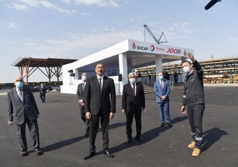 Prezident İlham Əliyev “Abşeron” yatağının dəniz əməliyyatlarının təməlqoyma mərasimində iştirak edib - YENİLƏNİB-1