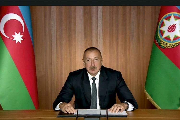 President of Azerbaijan Ilham Aliyev made a speech at the high-level meeting to mark 75th anniversary of United Nations in a video format