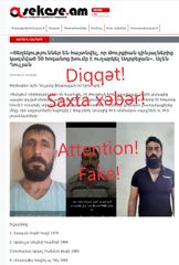Ermənilər sosial şəbəkələrdə saxta profillərdən yalan məlumatlar yayır - FOTO