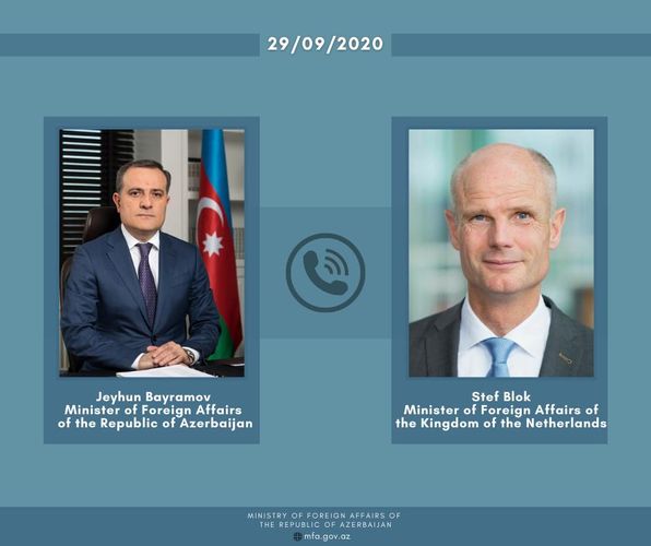 Azərbaycan və Niderland XİN rəhbərləri arasında telefon danışığı olub