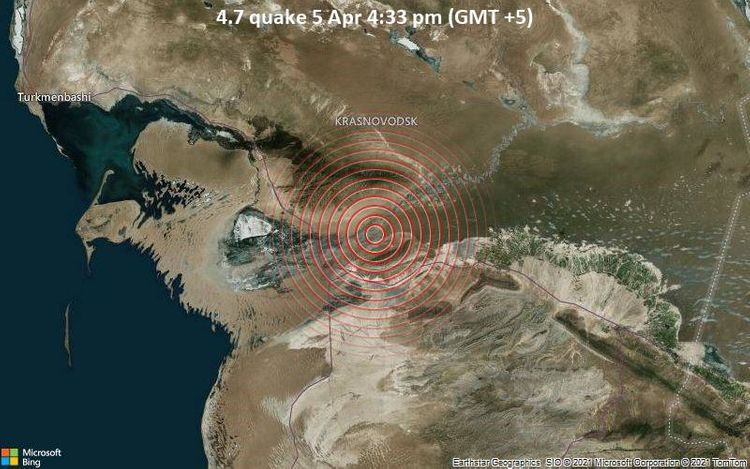 Moderate 4.7 quake hits near Balkanabat in Turkmenistan