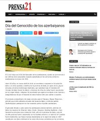 Peru mətbuatında Azərbaycanlıların soyqırımı ilə bağlı material dərc olunub   