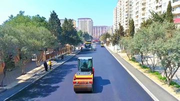 Bakının Xudu Məmədov küçəsi təmir edilir - FOTO