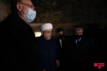 Allahşükür Paşazadə və dini konfessiya rəhbərləri Ağdamda İmarət qəbiristanlığını ziyarət ediblər
