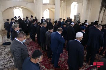 Dini konfessiya rəhbərləri Ağdam Cümə məscidində ibadət ediblər