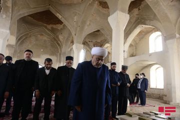 Dini konfessiya rəhbərləri Ağdam Cümə məscidində ibadət ediblər