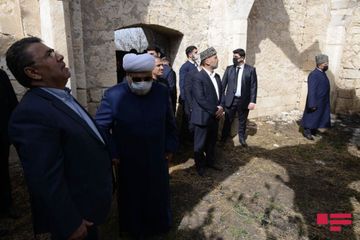 QMİ sədri və dini konfessiyaların rəhbərləri Ağdamın Qiyaslı məscidini ziyarət ediblər - FOTO