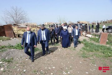 QMİ sədri və dini konfessiyaların rəhbərləri Ağdamın Qiyaslı məscidini ziyarət ediblər - FOTO