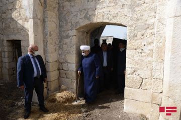 QMİ sədri və dini konfessiyaların rəhbərləri Ağdamın Qiyaslı məscidini ziyarət ediblər - FOTO