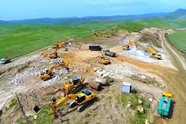 Construction of new Hadrut-Jabrayil-Shukurbayli highway is underway