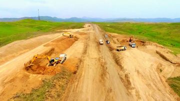 Hadrut-Cəbrayıl-Şükürbəyli yeni avtomobil yolunun tikintisi davam edir