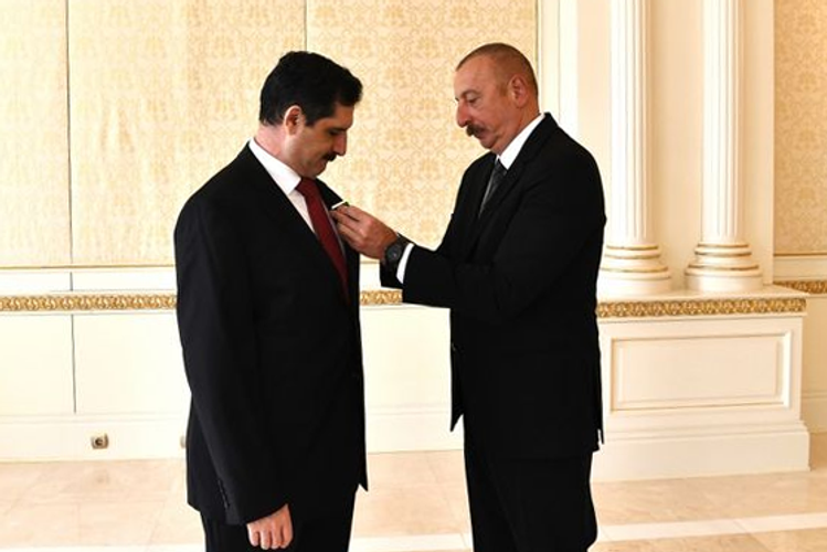 Azerbaijani President awards Turkish Ambassador "Dostlug" Order
