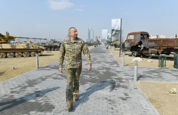 President Ilham Aliyev attended opening of Military Trophy Park in Baku - UPDATED