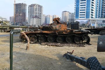 President Ilham Aliyev attended opening of Military Trophy Park in Baku - UPDATED