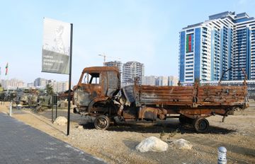 President Ilham Aliyev attended opening of Military Trophy Park in Baku - UPDATED