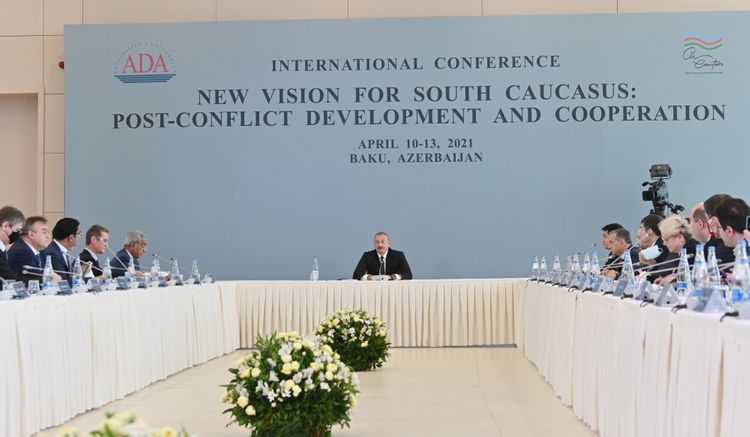 Azerbaijani President  attended a conference at the ADA entitled "New vision for South Caucasus: Post-conflict development and cooperation” - UPDATED