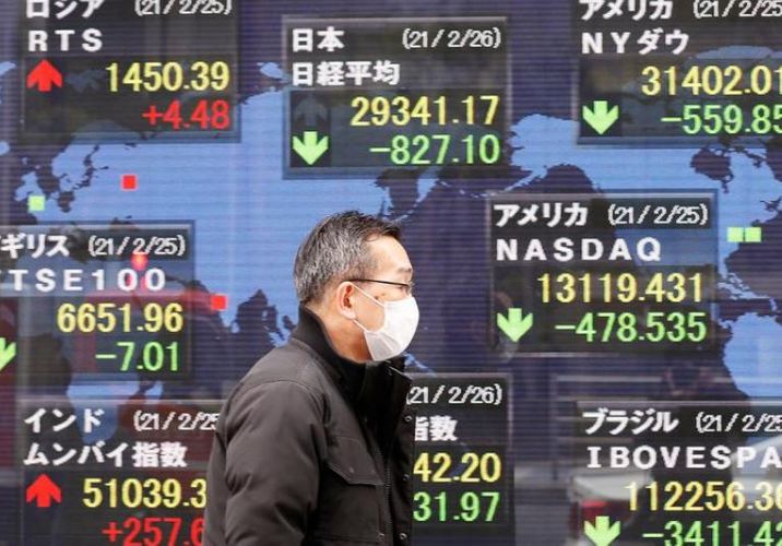 World stocks hit record high as bond yields ease with inflation fears