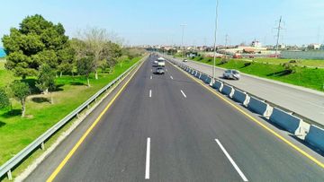 Bakı-Quba-Rusiya yolunun 16-30-cu km-lik hissəsində təmir işlərinin birinci hissəsi bitib - FOTO