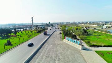 Bakı-Quba-Rusiya yolunun 16-30-cu km-lik hissəsində təmir işlərinin birinci hissəsi bitib - FOTO