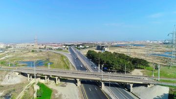 Bakı-Quba-Rusiya yolunun 16-30-cu km-lik hissəsində təmir işlərinin birinci hissəsi bitib - FOTO