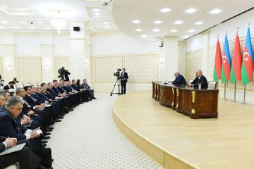 Azərbaycan və Belarus prezidentləri mətbuata bəyanatlarla çıxış ediblər - YENİLƏNİB