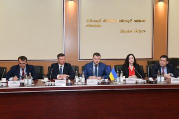 Nazir Rəşad Nəbiyev Ukraynanın infrastruktur naziri Vladislav Krikli ilə görüşüb - FOTO