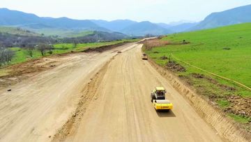 "Zəfər yolu"nun inşası sürətlə davam etdirilir - FOTO