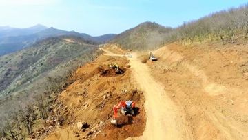 "Zəfər yolu"nun inşası sürətlə davam etdirilir - FOTO