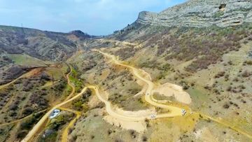 "Zəfər yolu"nun inşası sürətlə davam etdirilir - FOTO