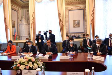 Sahibə Qafarova Qazaxıstan və Özbəkistan parlamentlərinin Senat sədrləri ilə görüşüb