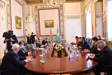 Sahibə Qafarova Qazaxıstan və Özbəkistan parlamentlərinin Senat sədrləri ilə görüşüb