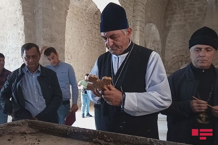 Alban-Udi xristian dini icmasının üzvləri Tuğda qədim alban məbədini ziyarət edib
