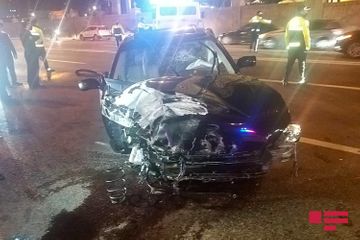 Bakıda 4 avtomobil toqquşub, 3 nəfər ağır xəsarət alıb - FOTO