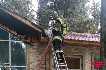 Tovuzda çayxana yanıb - FOTO