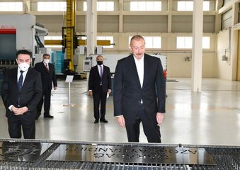 Prezident İlham Əliyev Hacıqabul Sənaye Məhəlləsinin açılışında iştirak edib - YENİLƏNİB