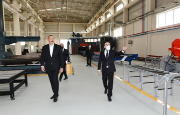 Prezident İlham Əliyev Hacıqabul Sənaye Məhəlləsinin açılışında iştirak edib - YENİLƏNİB