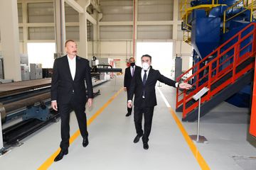 Prezident İlham Əliyev Hacıqabul Sənaye Məhəlləsinin açılışında iştirak edib - YENİLƏNİB