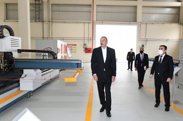 Prezident İlham Əliyev Hacıqabul Sənaye Məhəlləsinin açılışında iştirak edib - YENİLƏNİB