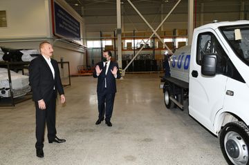 Prezident İlham Əliyev Hacıqabul Sənaye Məhəlləsinin açılışında iştirak edib - YENİLƏNİB